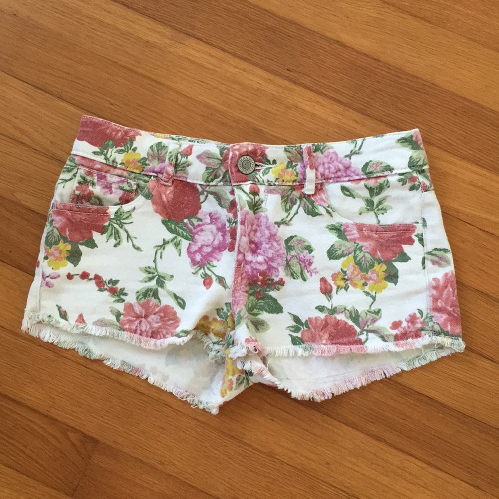 Floral Jean Shorts